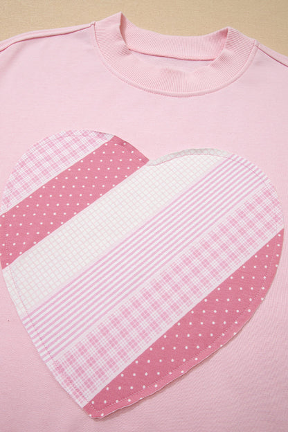 Sweetheart Patchwork Oversize Sweatshirt