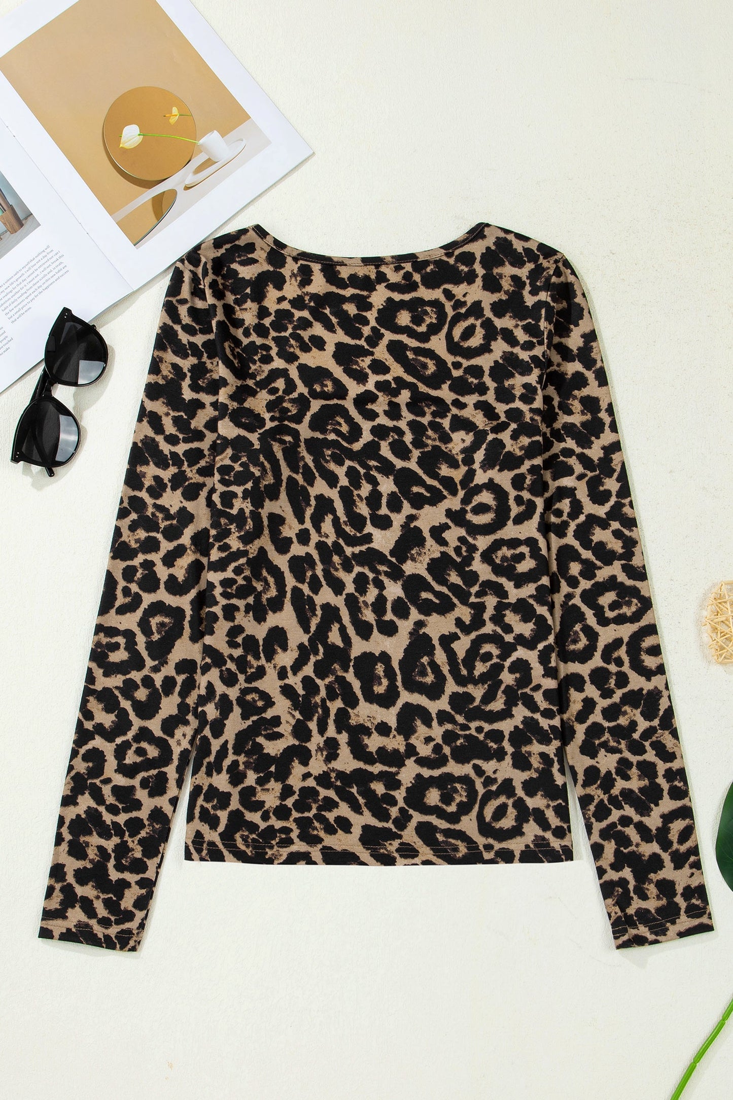 Leopard Slim Long Sleeve T-Shirt