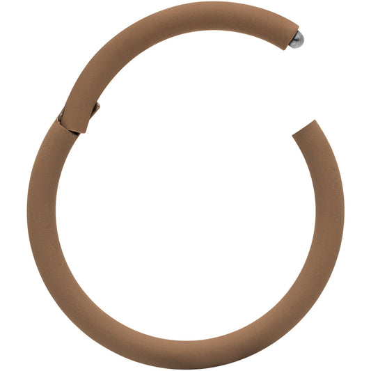 18G 3/8 Light Brown Matte Cartilage Hinged Segment Ring