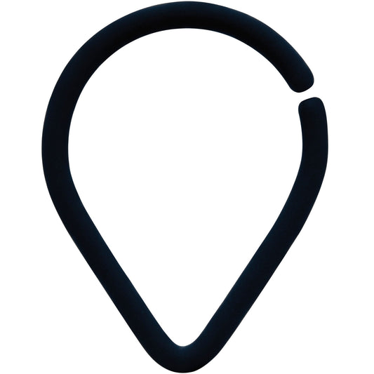 18G 3/8 Black Matte Teardrop Cartilage Closure Ring