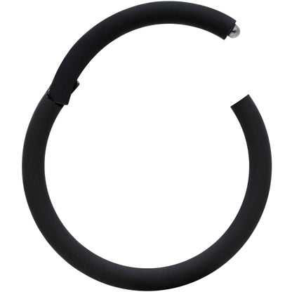 18G 3/8 Black Matte Cartilage Hinged Segment Ring
