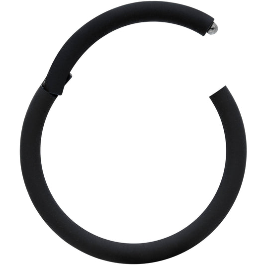 18G 3/8 Black Matte Cartilage Hinged Segment Ring