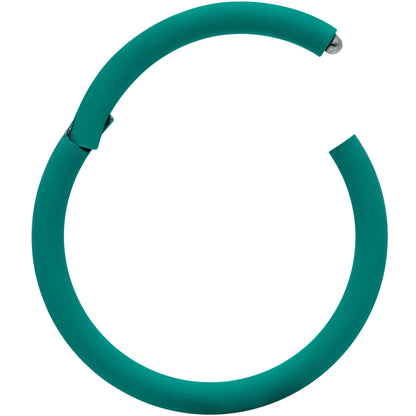 18G 3/8 Teal Matte Cartilage Hinged Segment Ring