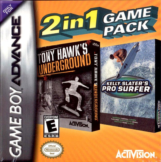 2 In 1 Game Pack: Tony Hawk's Underground / Kelly Slater's Pro Surfer (Gameboy Advance)