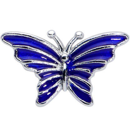 16G 5/16 Beautiful Blue Butterfly Labret Monroe Tragus