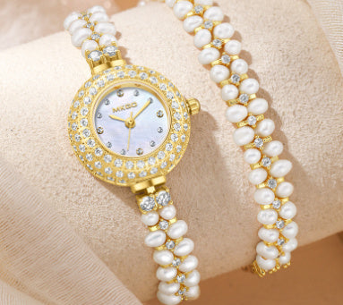 Women's Freshwater Pearl Diamond Watch