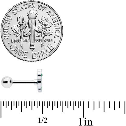 16G 1/4 Pink Hearts Bow Green Turtle Cartilage Tragus Earring