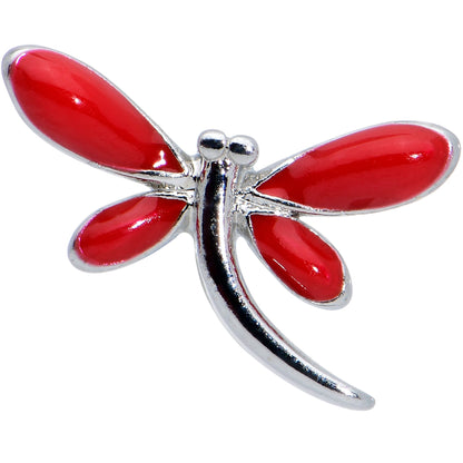 16G 5/16 Dragonfly Red Wings Internally Threaded Labret Tragus
