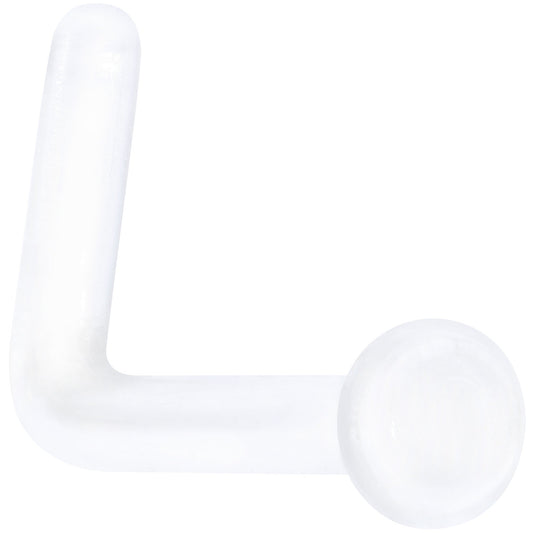 18G 1/4 Clear Bioplast Flat Top L Shape Nose Retainer Set of 10