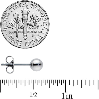 20G 5mm Ball End Grade 23 Titanium Post Stud Earrings