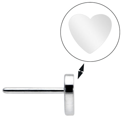 Implant Grade 23 Titanium Heart Threadless Push In Top