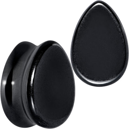 Black Hematite Stone Drop Saddle Plug Set
