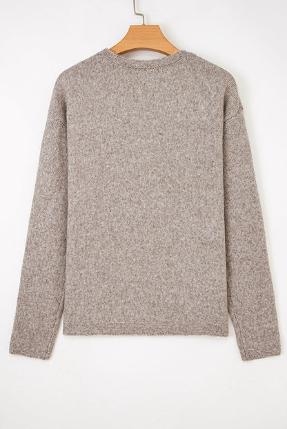 Polka Dot Drop Shoulder Sweater