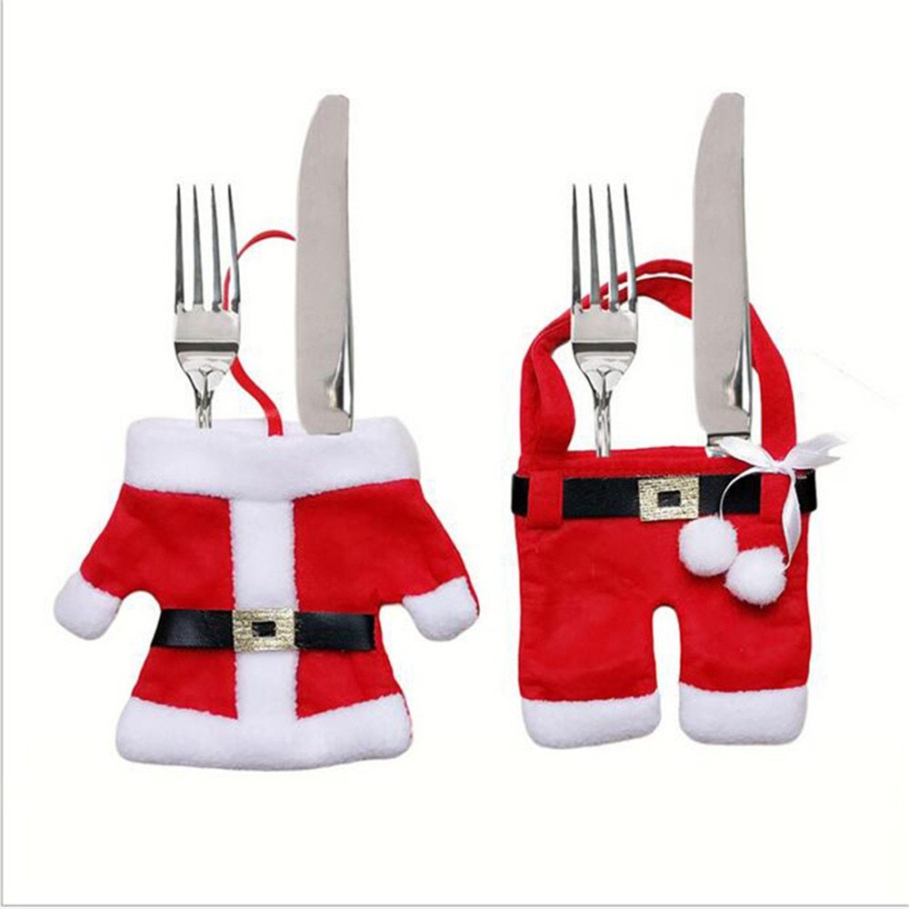 Christmas Knife and Fork Bag Tableware Set