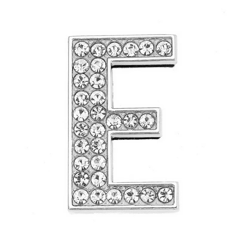 Chrome White Diamond Letters Pet Collar Beads