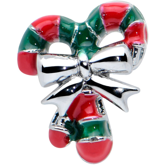16G 5/16 Pair of Candy Canes Christmas Labret Monroe Tragus