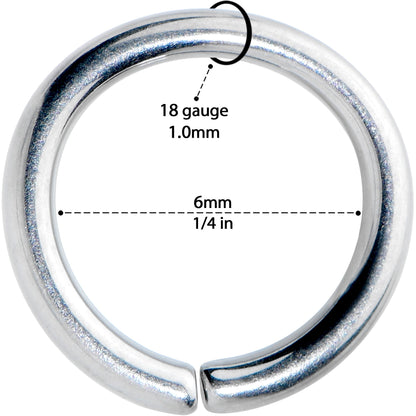 18G 1/4 Grade 23 Titanium Bendable Hoop Ring