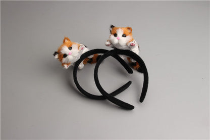 Flannelette Plush Kitten Headband