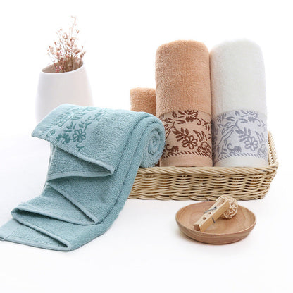 Wisteria Flower 32-Ply Jacquard Cotton Towel