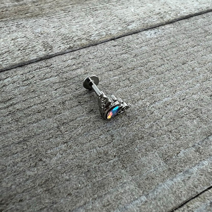 16G 5/16 Aurora Gem Deco Waves Labret Monroe Tragus