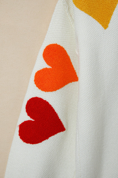 Chenille Graphic Drop Shoulder Sweater