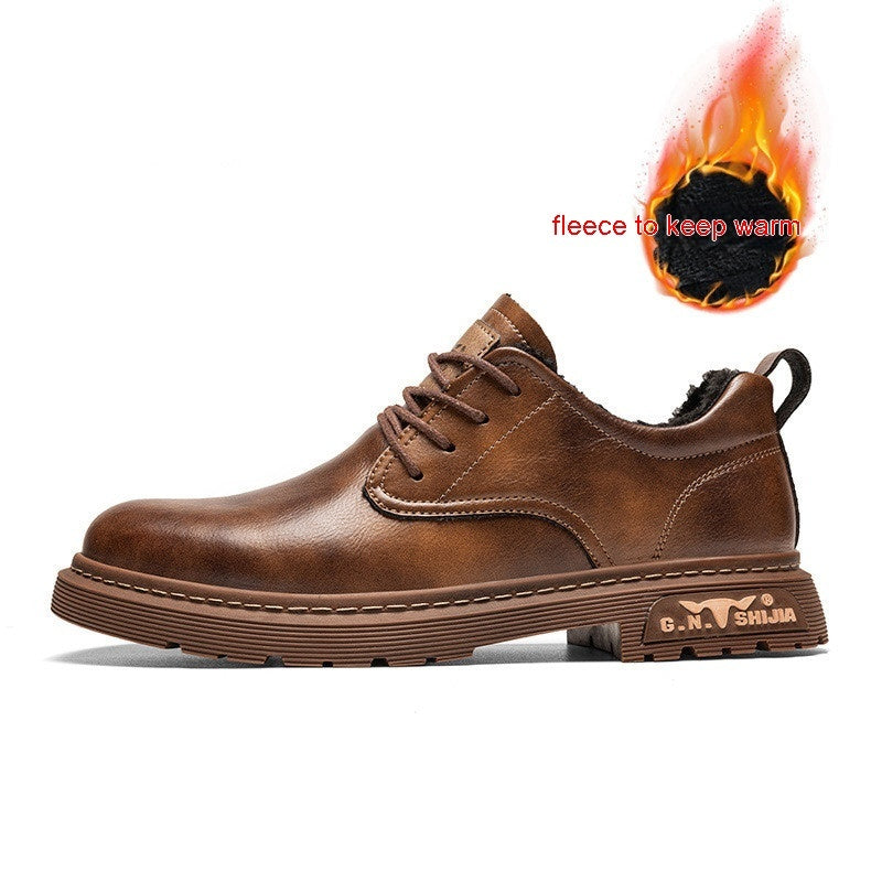 Men's Breathable Low Top Business Casual Leather Shoes
