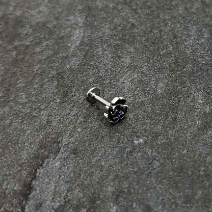 16G 1/4 Spring Flower Green Blue Labret Monroe Tragus