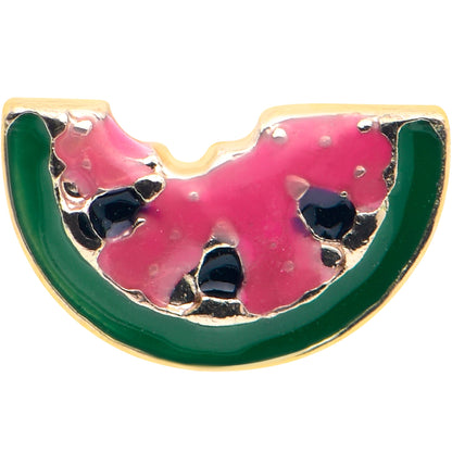 16G 5/16 Gold Tone Watermelon Bite Labret Monroe Tragus