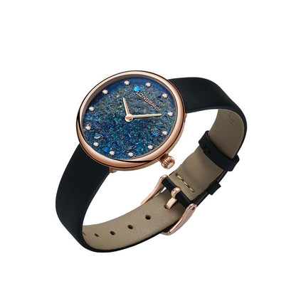 Simple Natural Sapphire Diamond Women's Watch
