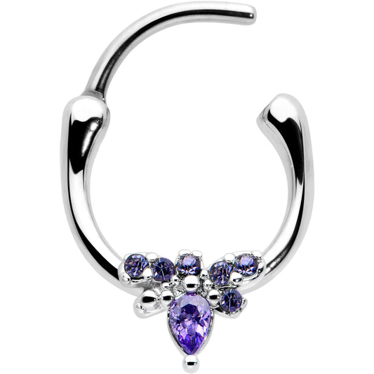 16G 5/16 Purple Gem Bee Glamour Cartilage Clicker