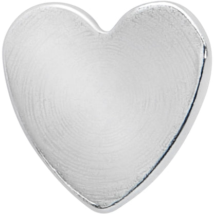 16G 1/4 Internally Threaded Simple Style Heart Labret Tragus