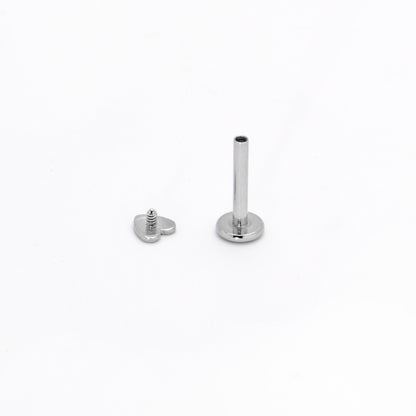 16G 1/4 Internally Threaded Simple Style Heart Labret Tragus