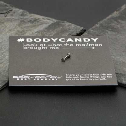 16G 1/4 Internally Threaded Simple Style Heart Labret Tragus