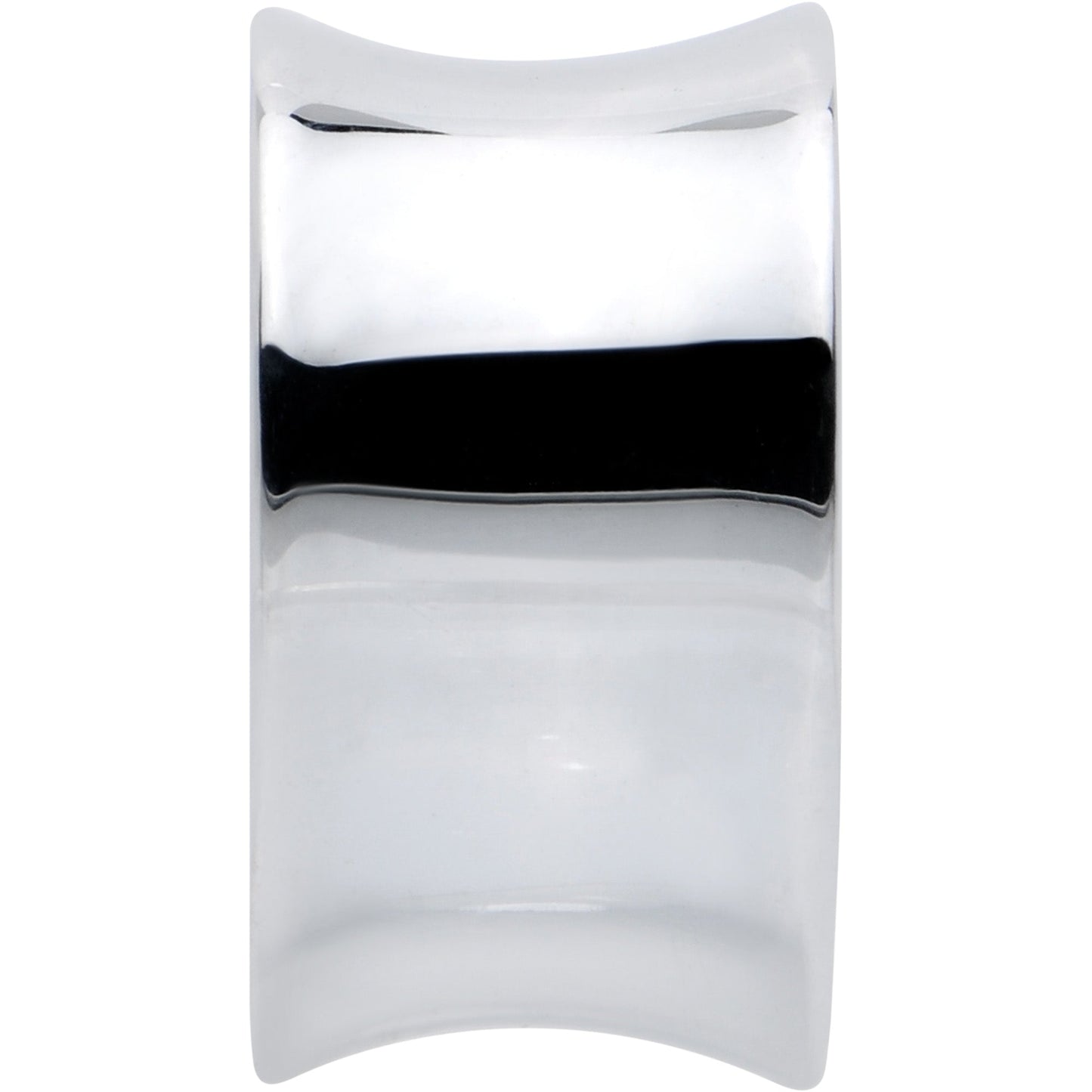 Stainless Steel CZ Gem Heart In Heart Double Flare Plug Set 8mm to 16mm