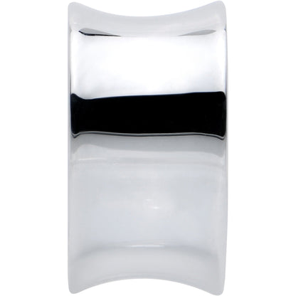 Stainless Steel CZ Gem Heart In Heart Double Flare Plug Set 8mm to 16mm