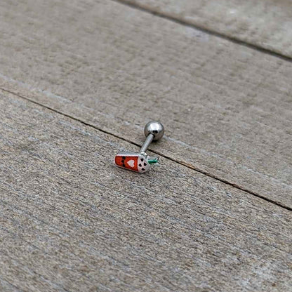 16G 5/16 Sweet Pumpkin Frappe Autumn Cartilage Tragus Earring