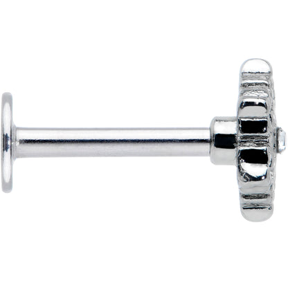 16G 5/16 Clear Gem Filigree Epic Snowflake Labret Monroe Tragus