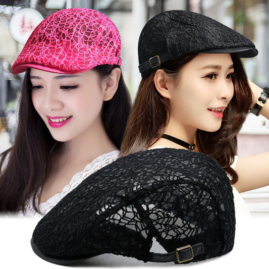 Lace Hard Gauze Beret Children's Casual Sun Hat