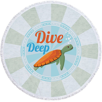 Microfiber round beach towel yoga mat