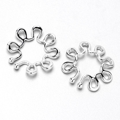 Trippy Flower Clip On Fake Nipple Ring Set
