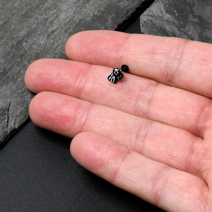 16G 5/16 Black Funky Skunk Labret Monroe Tragus