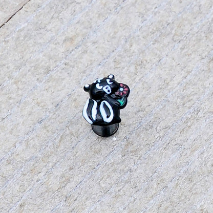 16G 5/16 Black Funky Skunk Labret Monroe Tragus