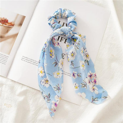 Long Flower Ribbon Headdress