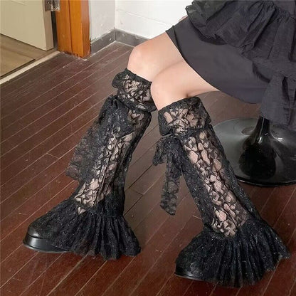 Girl Sweet Girl Foot Sock Lolita Cute XINGX Thin Lace Leg Warmer