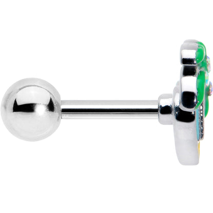 16G 1/4 Aurora Gem Beach Heart Palm Tree Cartilage Tragus Earring