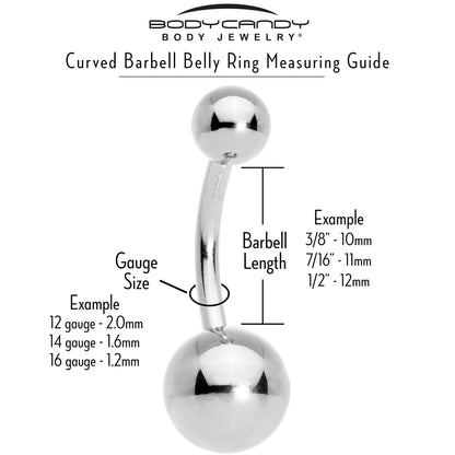 Pink CZ Gem Hearts Butterflies Purple Double Mount Belly Ring