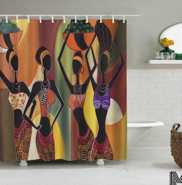 Graffiti Hip Hop African Girl Shower Curtain