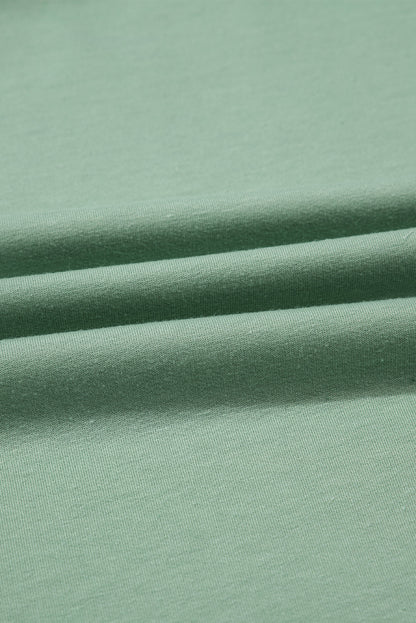3/4 Sleeve Raw Seam High-Low Side Top