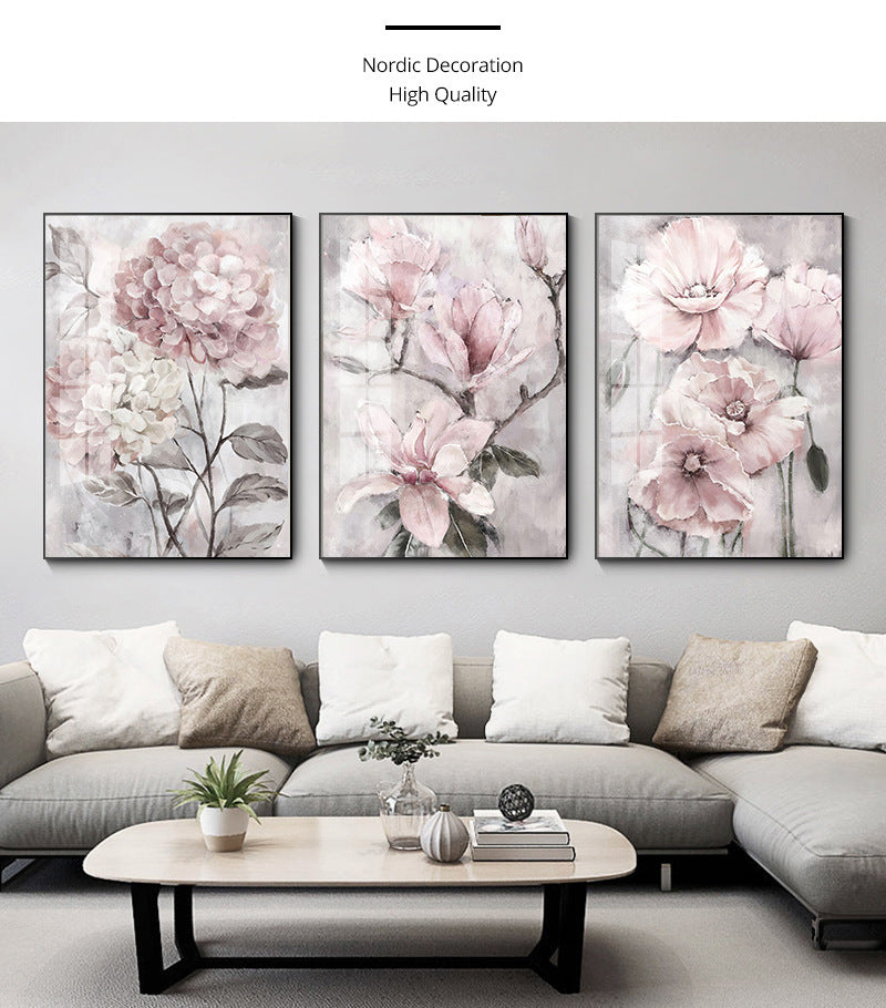Flower Wall Art Poster, Frameless Decor