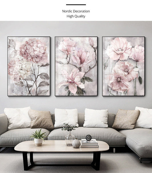 Flower Wall Art Poster, Frameless Decor